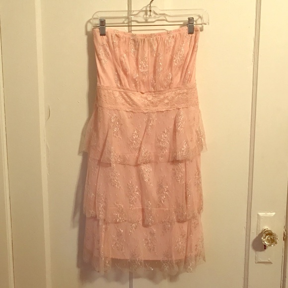 Strapless, Pale Pink, Formal Dress