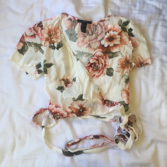 Wrap Around Floral Crop Top - Picture 1 of 2