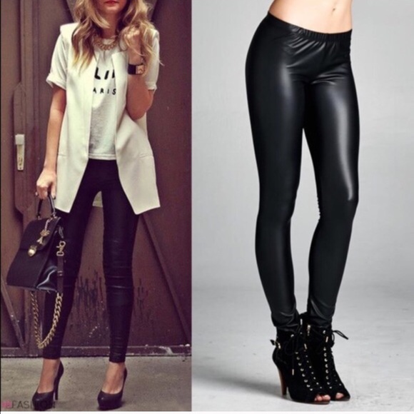 🚨1 HR SALE🚨DEBORAH slick leggings - BLACK - Picture 2 of 4