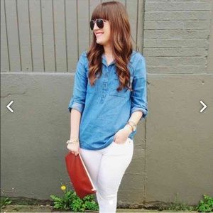 Old Navy chambray pop over shirt