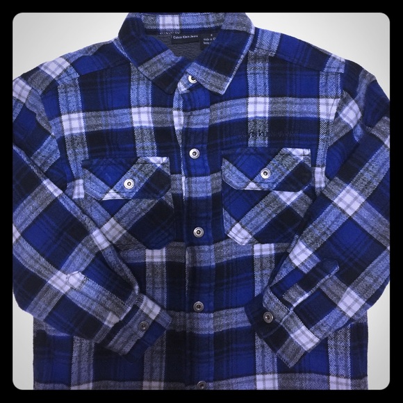 Matching Set of CK Fleece Plaid LS Shirt and Denim