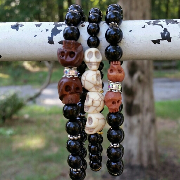 The Walking Dead inspired skull Halloween bracelet