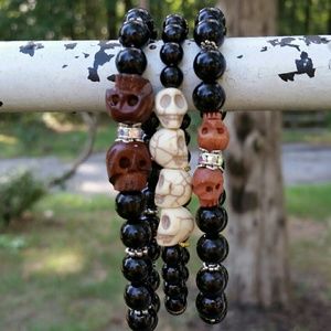 The Walking Dead inspired skull Halloween bracelet