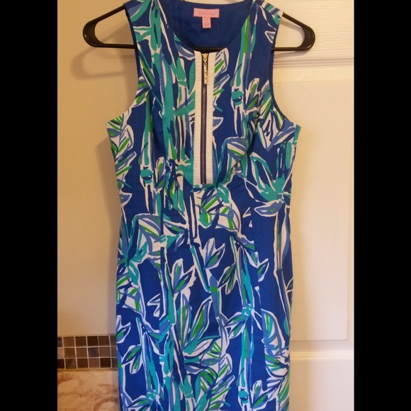 Lilly Pulitzer blue crush bamboom Penelope shift - Picture 1 of 4