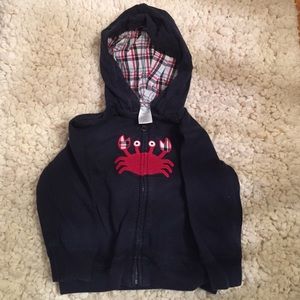 Boys light weight hooded sweatshirt