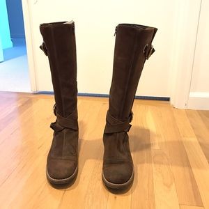 Golden brown suede Cordani Boots: size 7