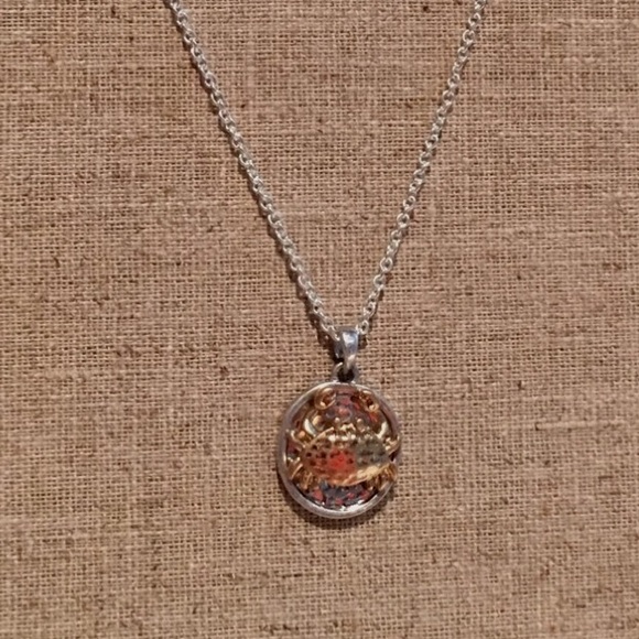 Boutique | Silver Necklace with Gold Crab - Picture 4 of 5