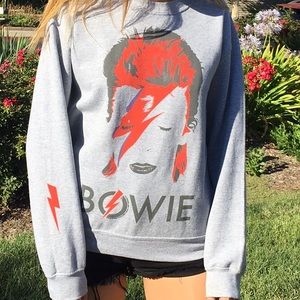 David Bowie crew neck sweater