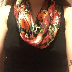 Floral infinity scarf