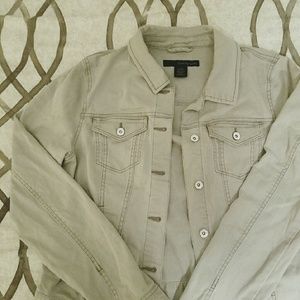 Calvin Klein Distressed Light Gray Jean Jacket