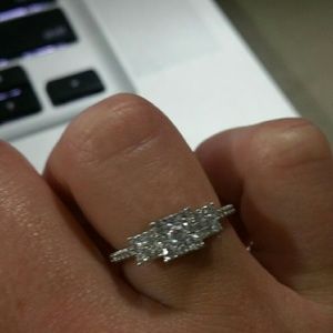 Three stone diamond ring