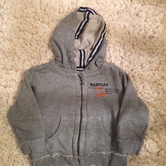 boys Baby Gap gray zip up sweatshirt