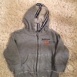 boys Baby Gap gray zip up sweatshirt