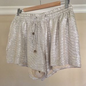 Anthropologie : Shimmer Drawstring Shorts