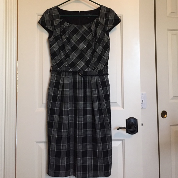 Black plaid dress