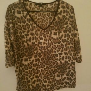 Forever 21 Faded Leopard Top