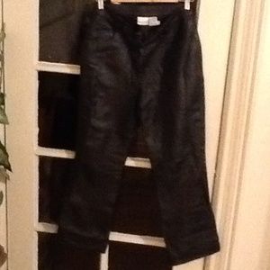 Genuine leather black pants Newport News size 10p