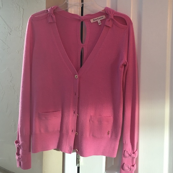 Juicy Couture pink cardigan sweater