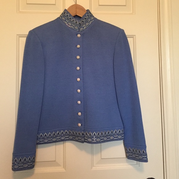 St. John Evening jacket in periwinkle and diamonds