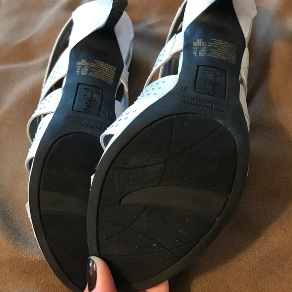 Strappy silver high heels - Picture 4 of 4