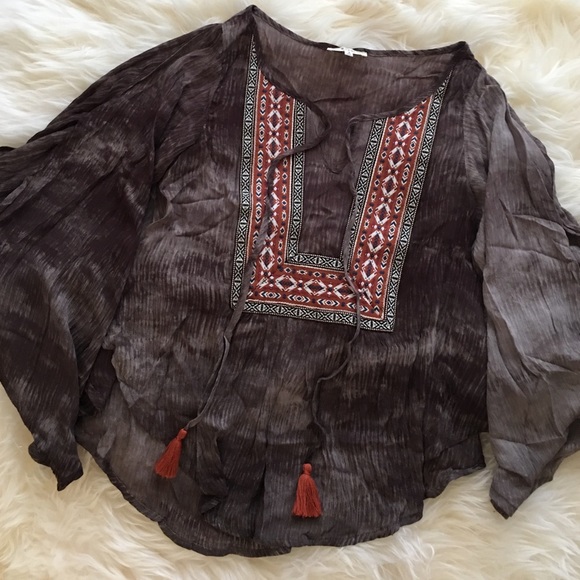 ‼️🌟HP🌟‼️Mineral Washed Printed Woven Tunic - Picture 3 of 3