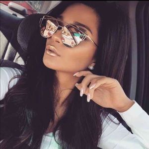 Rosegold Mirrored Sunglasses