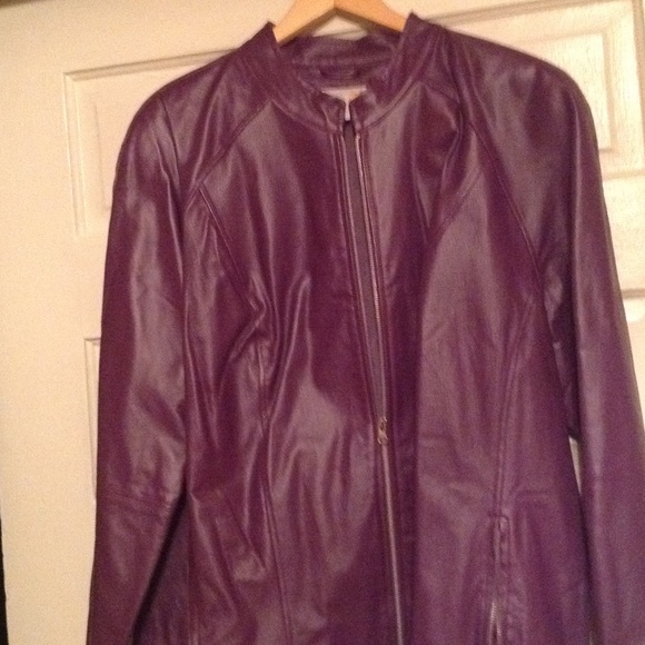 Leather 3/4 length jacket