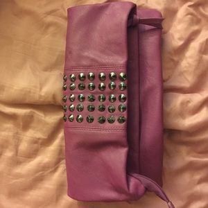 Steve Madden fold over studded clutch