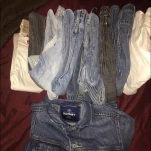 10 Jeans 1 Jean Jacket. Sold separately