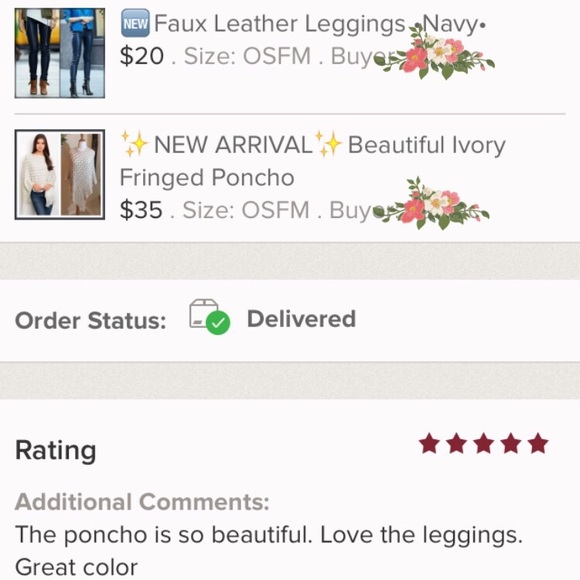 ✨1 Left!✨Beautiful Ivory Fringed Poncho - Picture 4 of 4