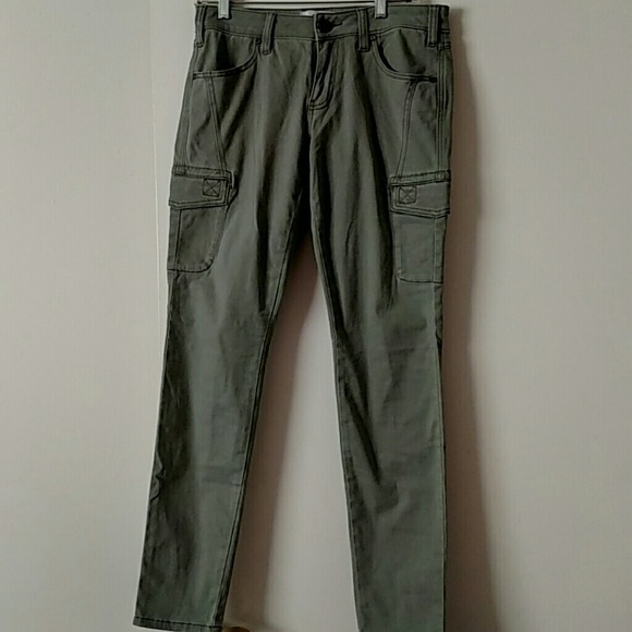Cabi Celadon Cargo Skinny Olive Geen