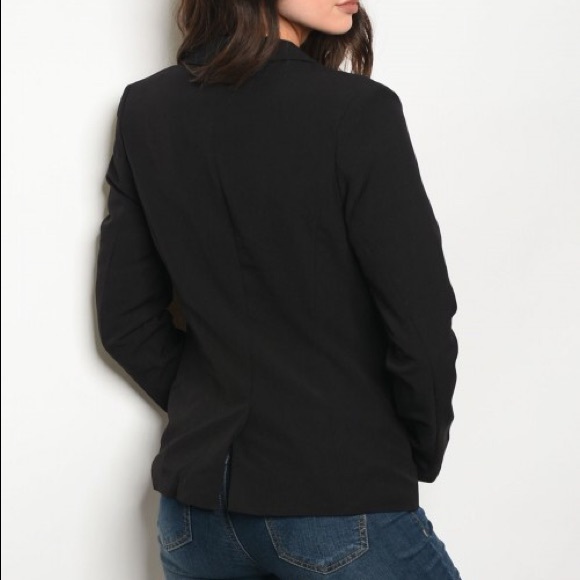 Black Single Button Blazer - Picture 8 of 8