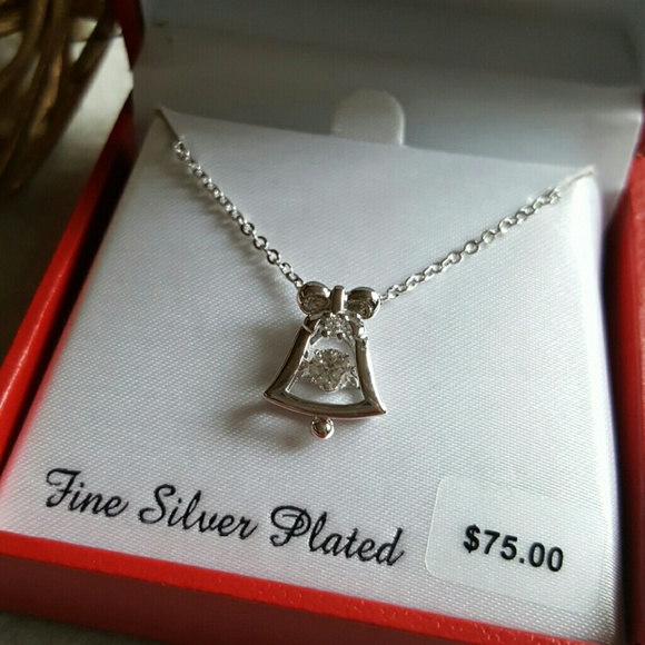 🎄Holiday Shimmers Fine Silver Plated CZ Necklace - Picture 2 of 4