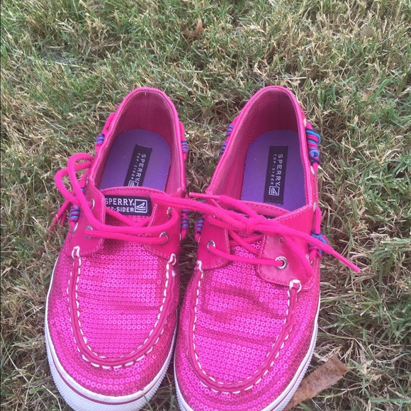 Sperry Sequin Bahama Hot Pink Top Siders