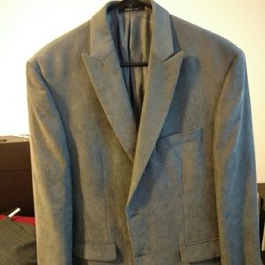 40R slim fit, grey corduroy 2button sports coat