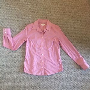 Banana Republic Non-Iron Blush Fitted Shirt