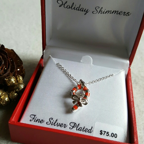 🎄Holiday Shimmers Fine Silver Plated CZ Necklace - Picture 2 of 4