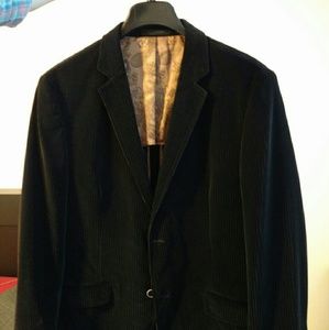 40R slim fit black corduroy, 2button sports coat