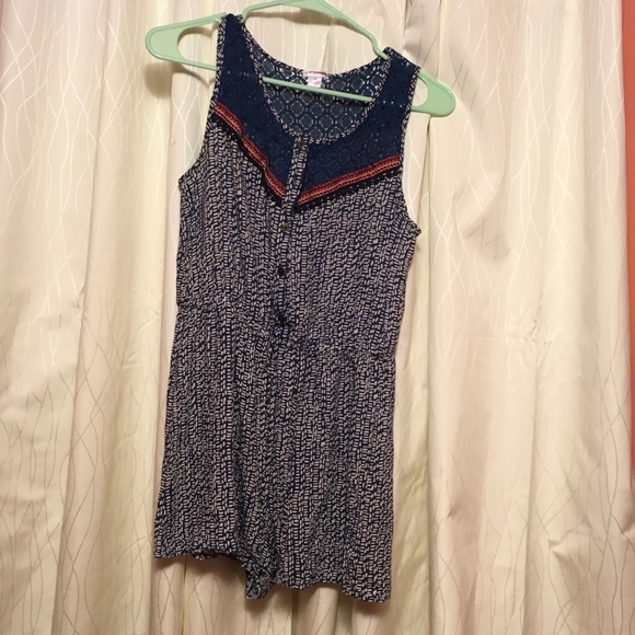 Blue & White Romper