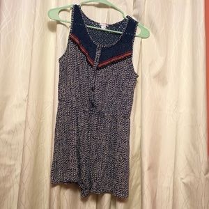 Blue & White Romper