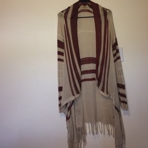 Loose knit long cardigan