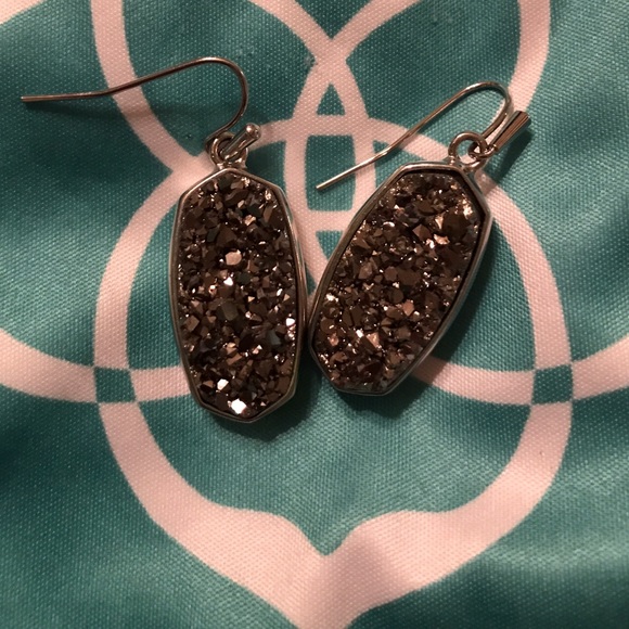 SOLD Kendra Scott Platinum Drusy Silver Danay