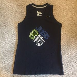 Nike Dri-Fit 'Just Do It' Black Cotton Tee