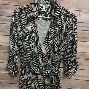 Diane Von Furstenberg silk wrap dress 10