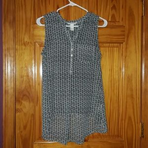 H&M black and white aztec print top