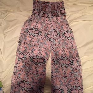 High Waisted Paisley Trousers