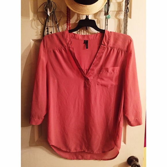 Coral blouse