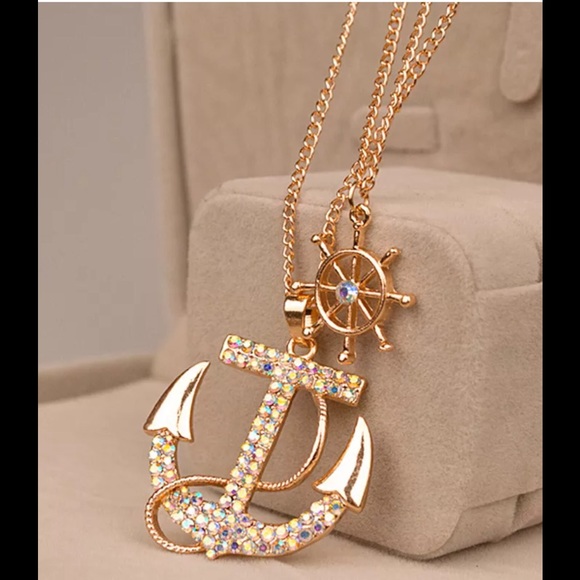 🆕ANCHOR Rhinestone Necklace🆕 - Picture 2 of 4