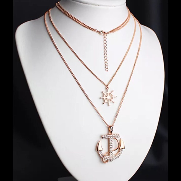 🆕ANCHOR Rhinestone Necklace🆕 - Picture 3 of 4