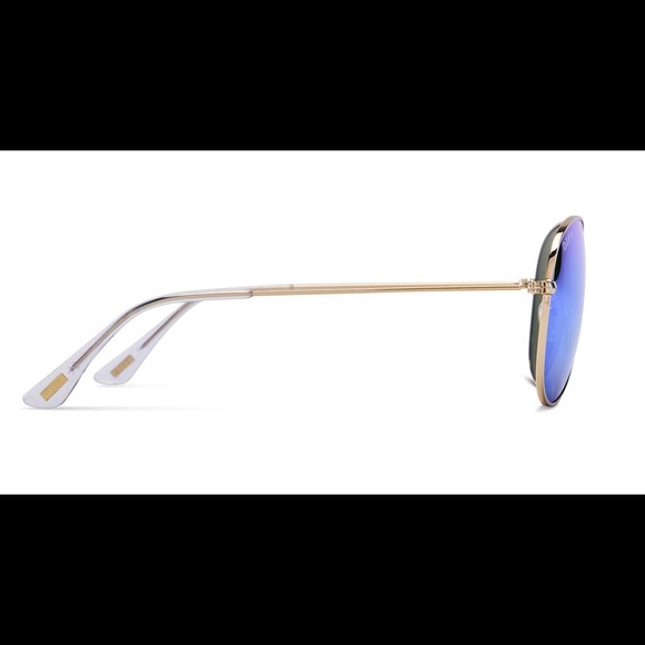 DIFF Eyewear Cruz - Gold/Blue Mirrored Aviators - Picture 4 of 4